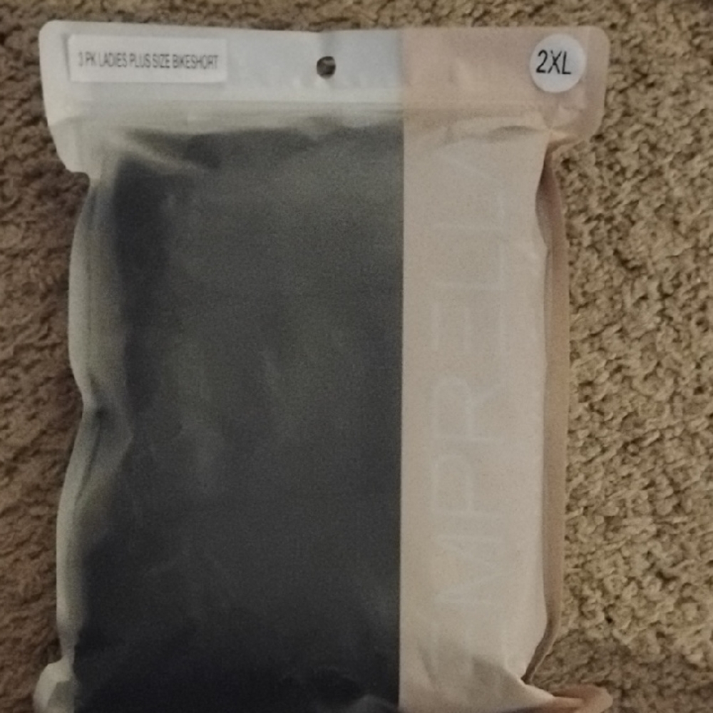2XL Black Biker Shorts